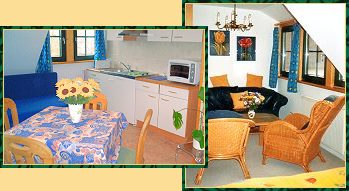 Fotos Doppelzimmer Bautzenblick mit Sitzgruppe und Essecke mit Küchenzeile