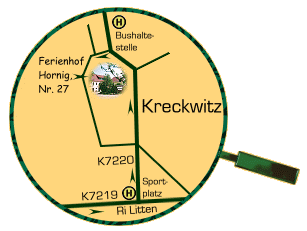 Wegskizze innerhalb von Kreckwitz